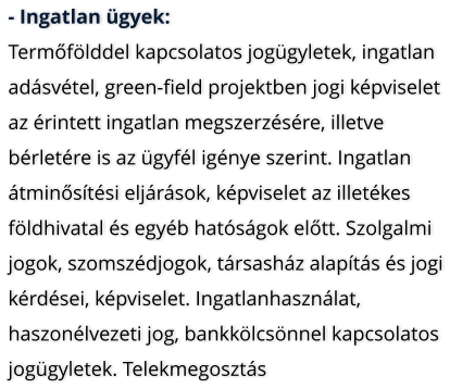 Ingatlan gyek, Nemzetkzi s hazai csaldjog, Egyb polgri jogi joggyletek, Peres kpviselet